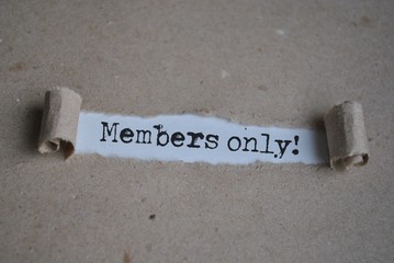 Members only - obrazy, fototapety, plakaty