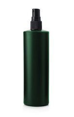 Green cosmetic container or bottle isolated on white