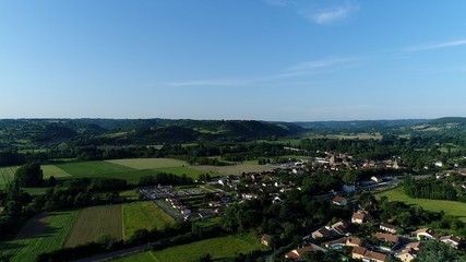France Dordogne Siorac en Périgord vu du ciel