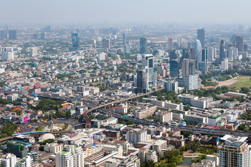 Fototapeta na wymiar Panoramic view of the Bangkok from the observation deck, buildings, skyscrapers. Bangkok ,Thailand