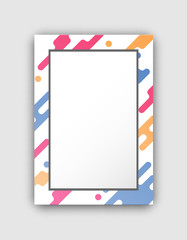 Photo Frame with Paint Splashes Border and Figures