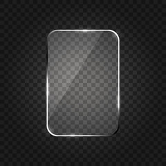 Glass banner. Abstract vector illlustration