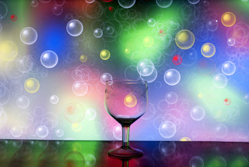 Glass wine glass to drink wine