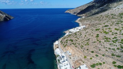Grèce Cyclades île de Sifnos Kamares vu du ciel