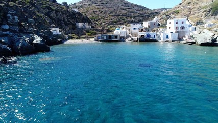 Grèce Cyclades île de Sifnos Kastro vu du ciel - obrazy, fototapety, plakaty