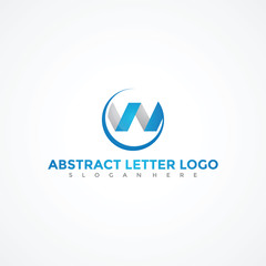 Abstract Letter W Logo Template. Vector Illustrator Eps.10