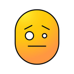 Confused smile color icon