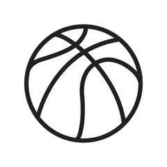 Basketball Ball Minimal Flat Line Outline Stroke Icon Pictogram Symbol