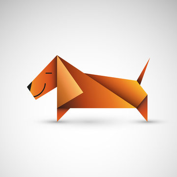 jamnik origami wektor