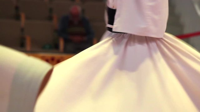 Konya / turkey - 23 August 2017: Mevlana Culture Centre Whirling Dervishes Sacred Ceremony.