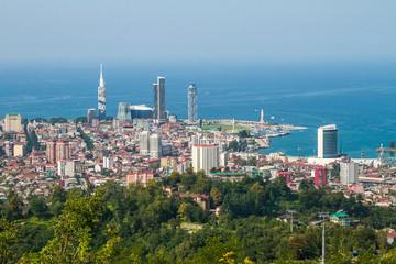 Obraz premium Batumi city center, Georgia, view from above