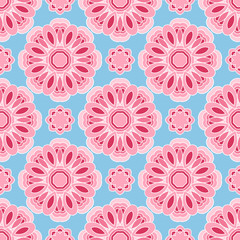 Abstract stylized floral seamless pattern. Hand drawn vector illustration