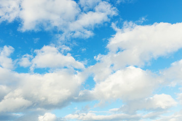 Fototapeta na wymiar Clouds in the blue sky, natural background