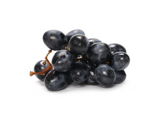 Dark grapes, isolated on white background