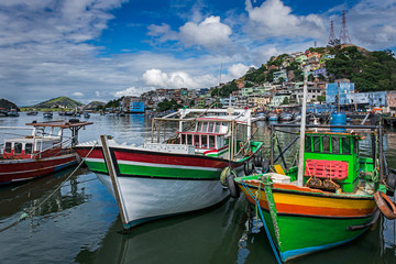 Bairro Jesus de Nazareth visto do píer da Praia do Suá, Vitória, Espírito Santo, Brasil.