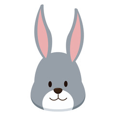 Obraz premium Cute bunny head cartoon icon vector illustration graphic design