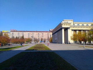 The Theater of Opera and Ballet building, the symbol of Novosibirsk city center, Russia