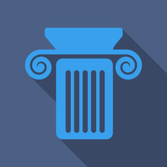 Column icon simple education vector school illustration sign