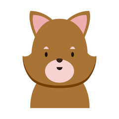 Cute cat head cartoon icon vector illustration graphic design