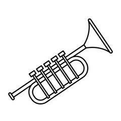 Trumpet music instrument icon vector illustration graphic design