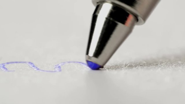 Ballpoint pen close up.