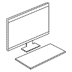desktop computer isolated icon vector illustration design