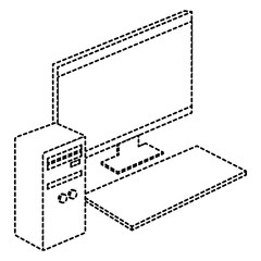 desktop computer isolated icon vector illustration design