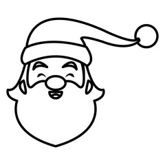 Santa claus funny face cartoon icon vector illustration graphic design