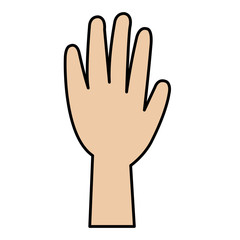 hand human isolated icon vector illustration design