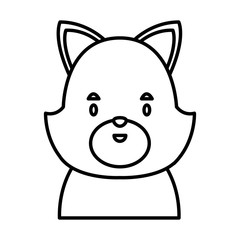 Cute cat head cartoon icon vector illustration graphic design