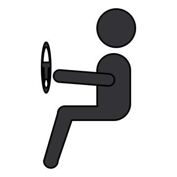 driver silhouette avatar icon vector illustration design