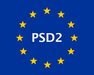 Payment Services Directive 2 (PSD2) on European Union (EU) Flag 