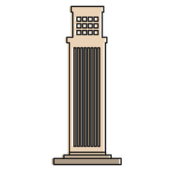 skyscraper building isolated icon vector illustration design