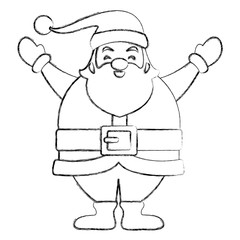 Funny santa claus cartoon icon vector illustration graphic design