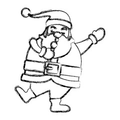 Funny santa claus cartoon icon vector illustration graphic design