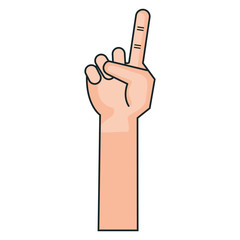 hand human index icon vector illustration design