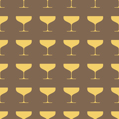 Wineglasses vector illustration on a seamless pattern background