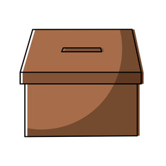 cardboard box for voting political electoral vector illustration