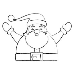 Funny santa claus cartoon icon vector illustration graphic design