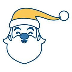 Santa claus funny face cartoon icon vector illustration graphic design