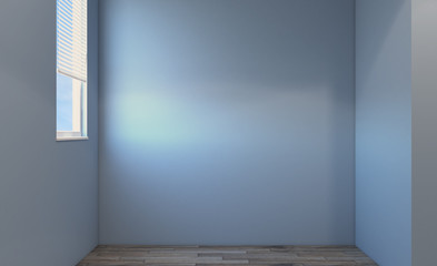 Clean and fresh bathroom with natural light. 3D rendering.