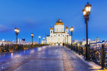 Fototapeta na wymiar Temple of Christ the Savior in Moscow.Russia