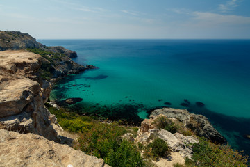 Fototapeta na wymiar cliff in Fiolente/ view of the cliff in Fiolente, Sevastopol
