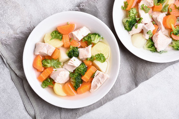 Vegetable chicken soup