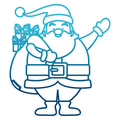 Funny santa claus cartoon icon vector illustration graphic design