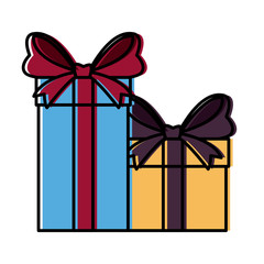Giftboxes presents symbol icon vector illustration graphic design
