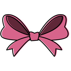 ribbon bow isolated icon vector illustration graphic design