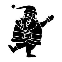 Funny santa claus cartoon icon vector illustration graphic design