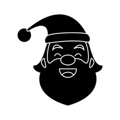 Santa claus funny face cartoon icon vector illustration graphic design