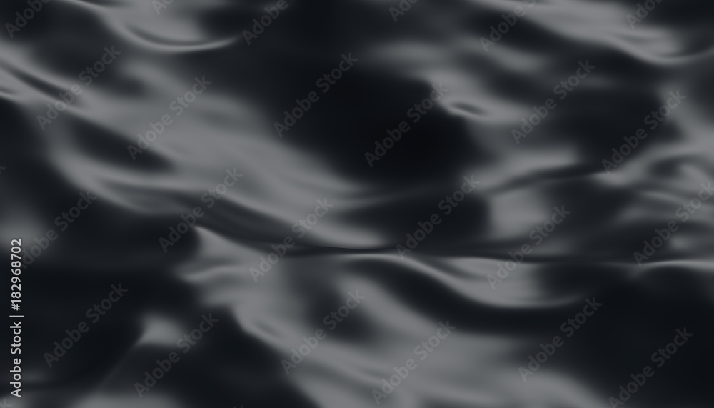 Aufkleber abstract 3d rendering of smooth surface with ripples. cloth with waves. modern background design for
